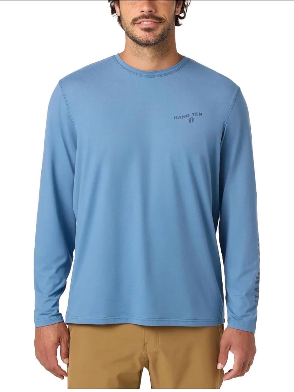 NWT Hang Ten Long Sleeve Performance Tee - Sky Blue